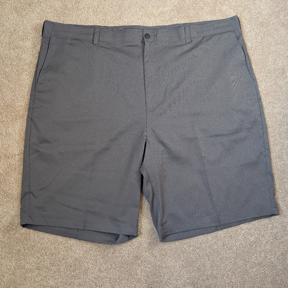 PGA Tour Gray Golf Outdoor Flat Front Casual Shorts
